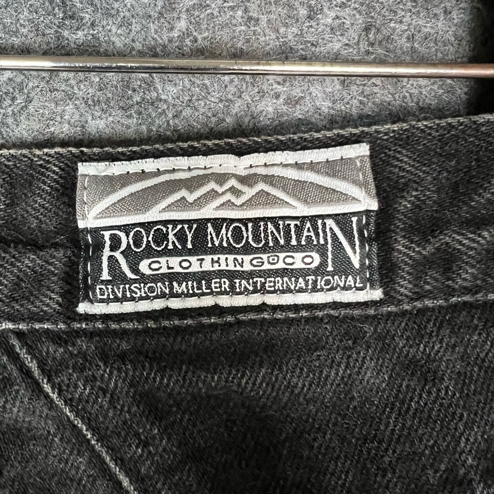 Vintage Rocky Mountain Jeans Womens 9/10x36 Black High Rise Western Denim - Picture 3 of 11
